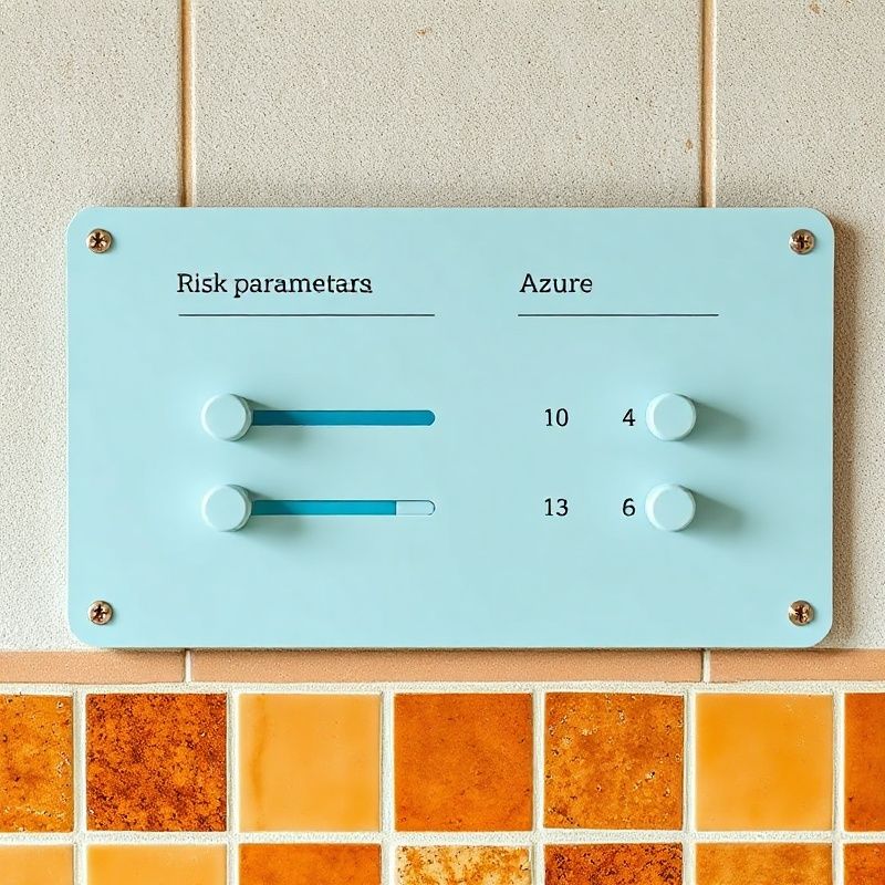 Panel de configuración de parámetros de riesgo en Zonvexs